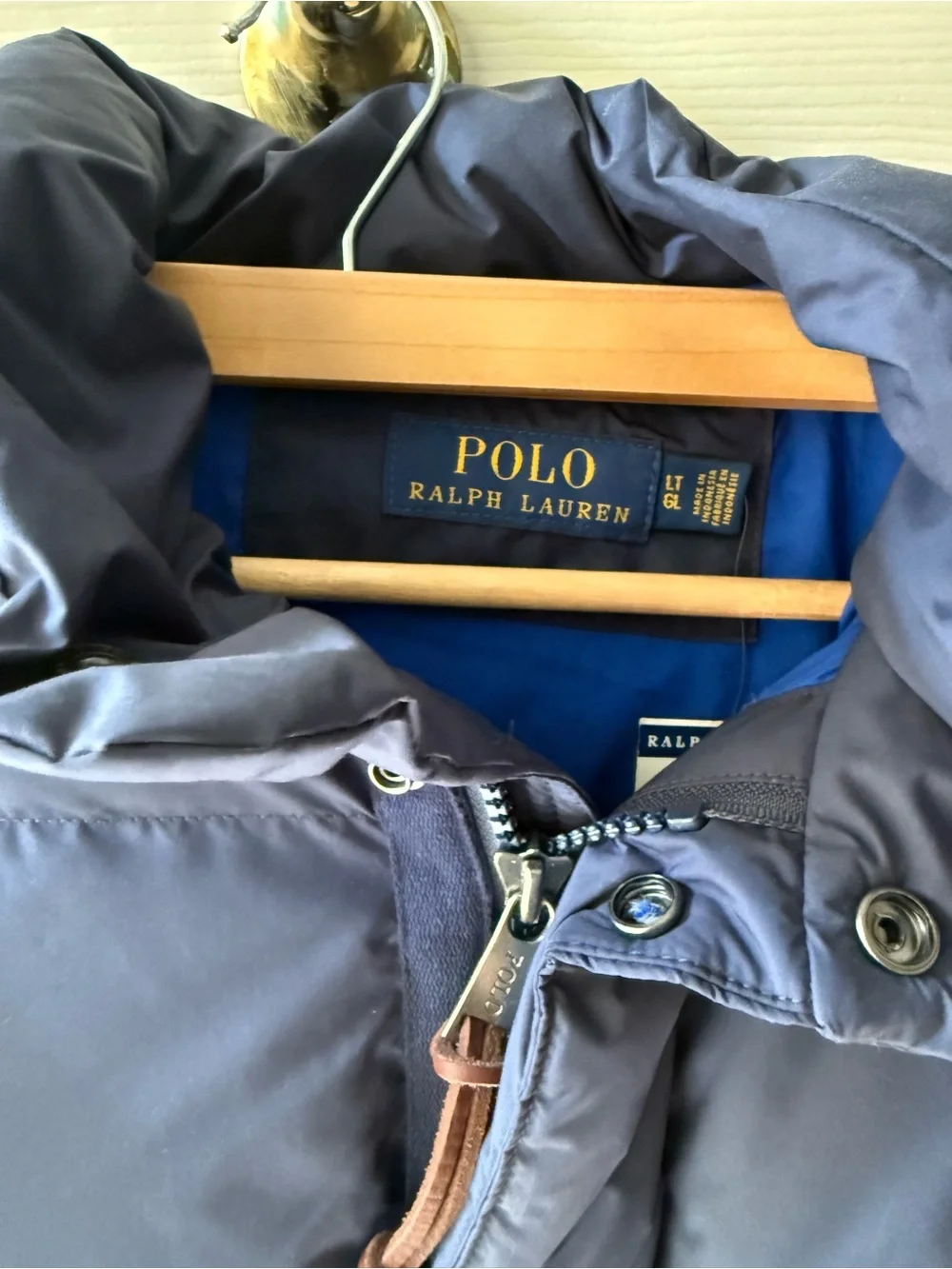 Polo by Ralph Lauren Navy Puffer Jacket with White Logo